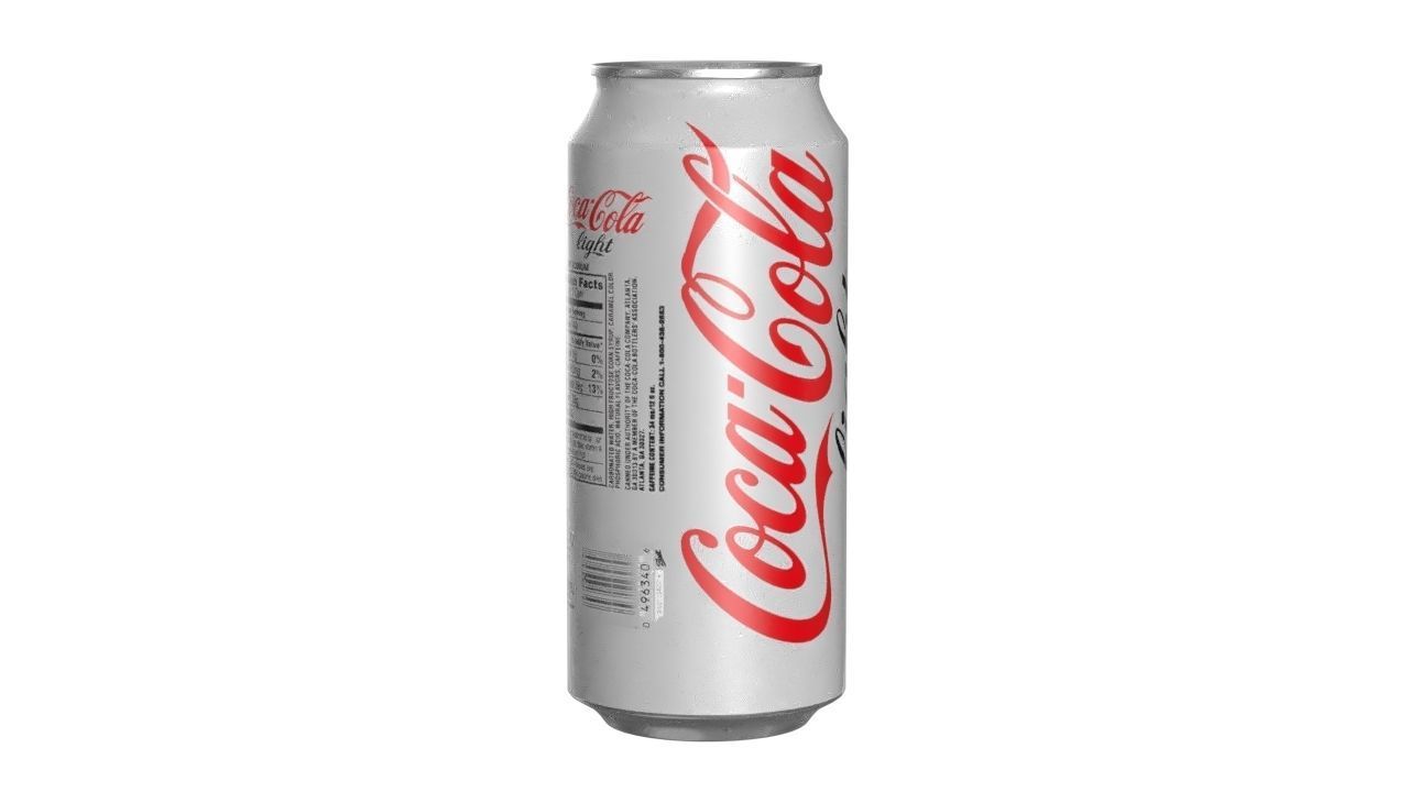 Coca Cola Light Drink Can 473ml 13 Low-poly 3D model_1