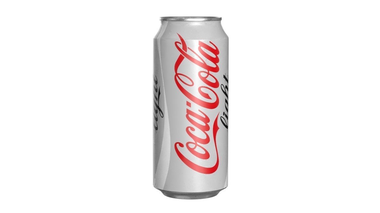Coca Cola Light Drink Can 473ml 13 Low-poly 3D model_5