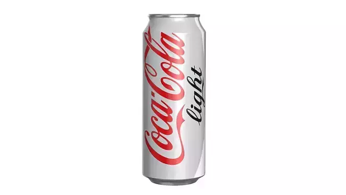 Coca Cola Light Drink Can 500ml 14 Low-poly 3D model