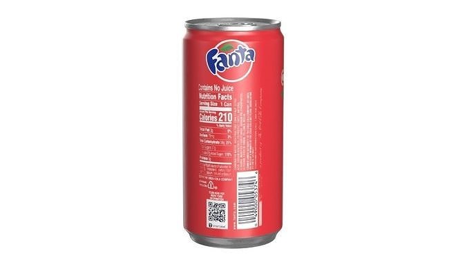 Fanta Strawberry Drink Can Slim 190ml 01 Low-poly 3D model 4