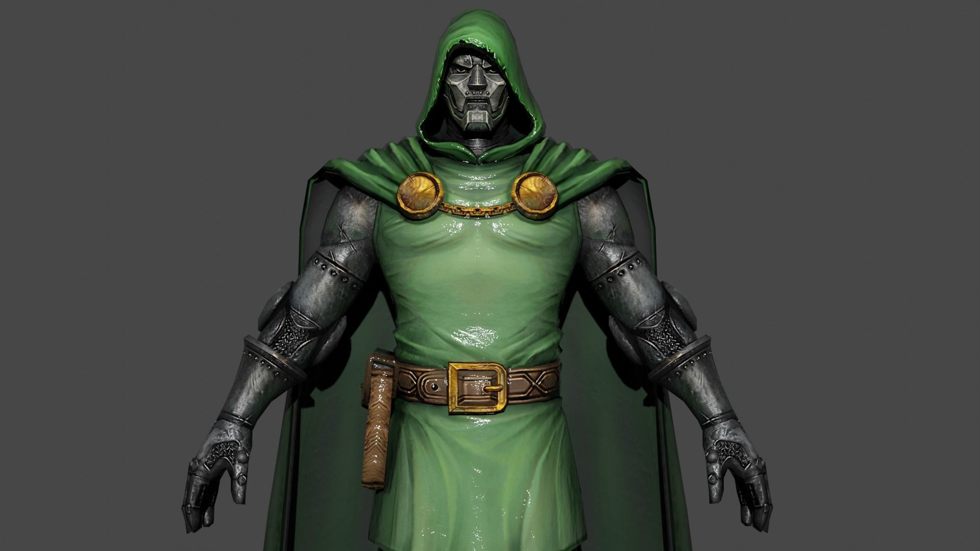Doctor Doom Low-poly 3D model_1