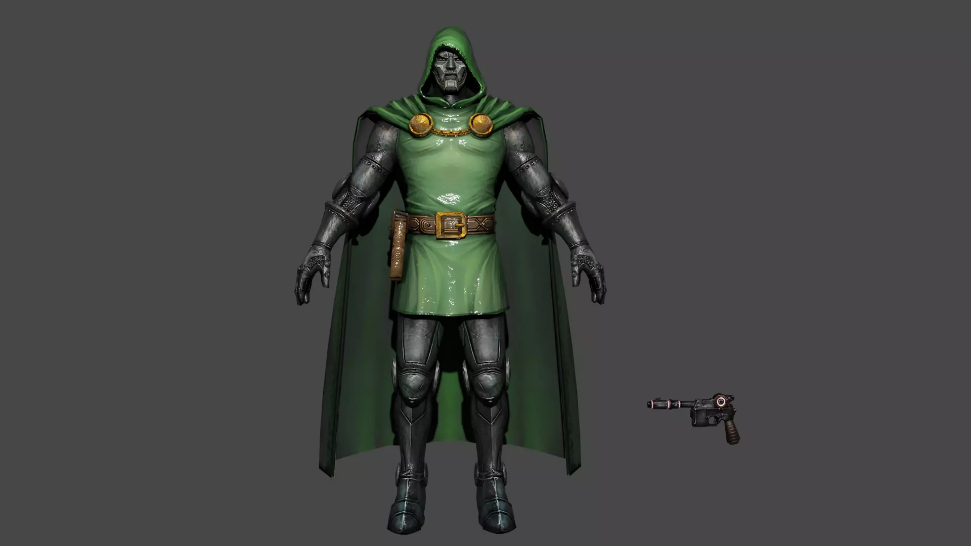 Doctor Doom Low-poly 3D model_0