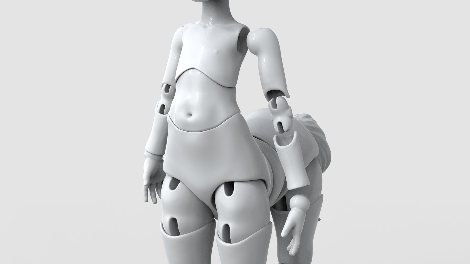 bjd movable joint doll Gracie centaur bjd ball joint doll 3D print model_2