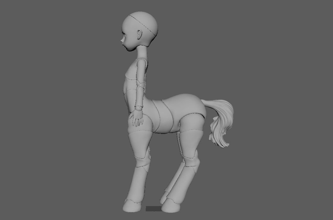 bjd movable joint doll Gracie centaur bjd ball joint doll 3D print model_22