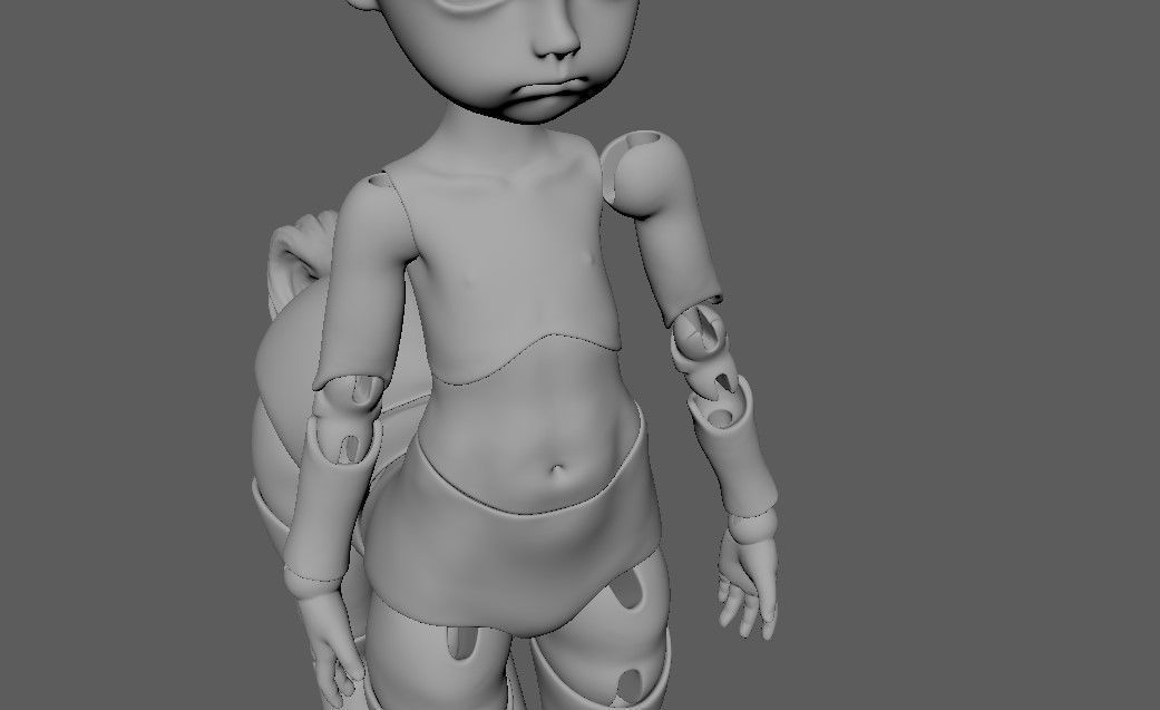 bjd movable joint doll Gracie centaur bjd ball joint doll 3D print model_26