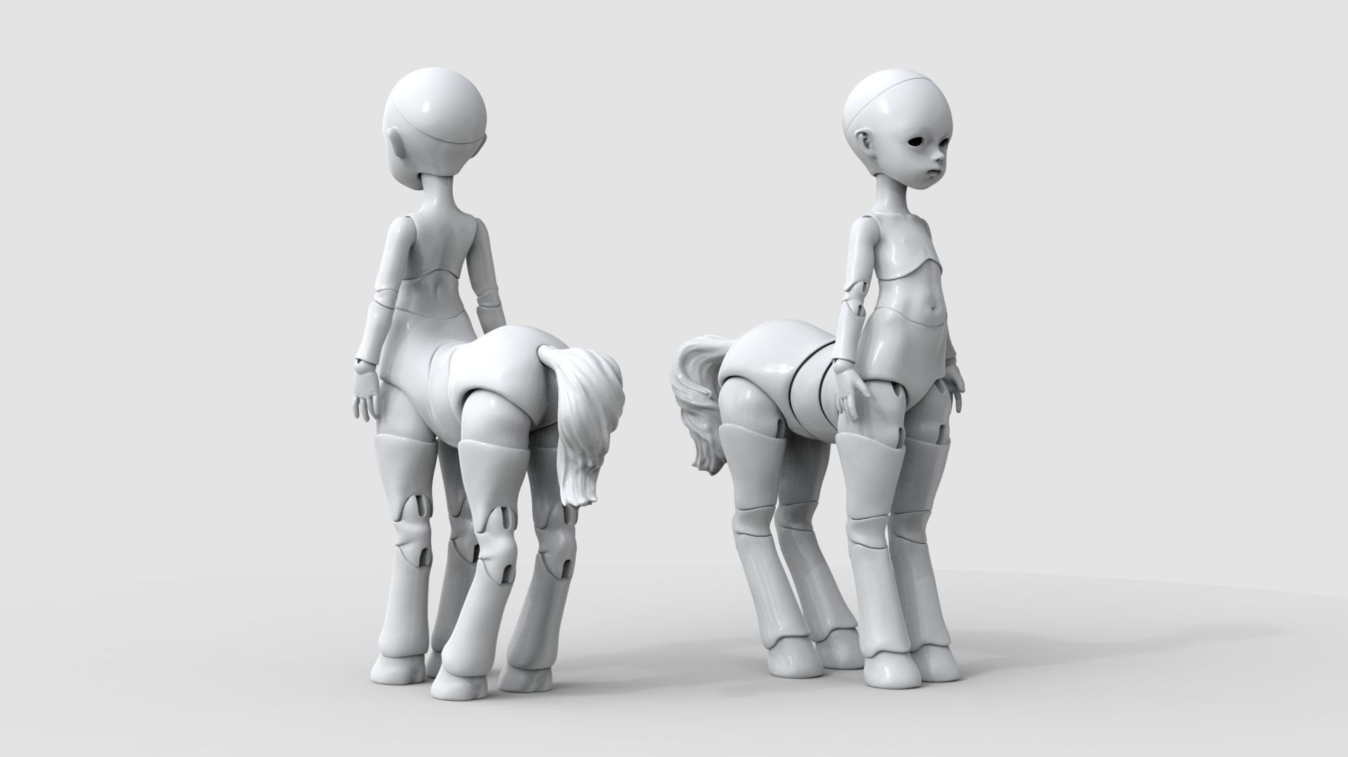 bjd movable joint doll Gracie centaur bjd ball joint doll 3D print model_1