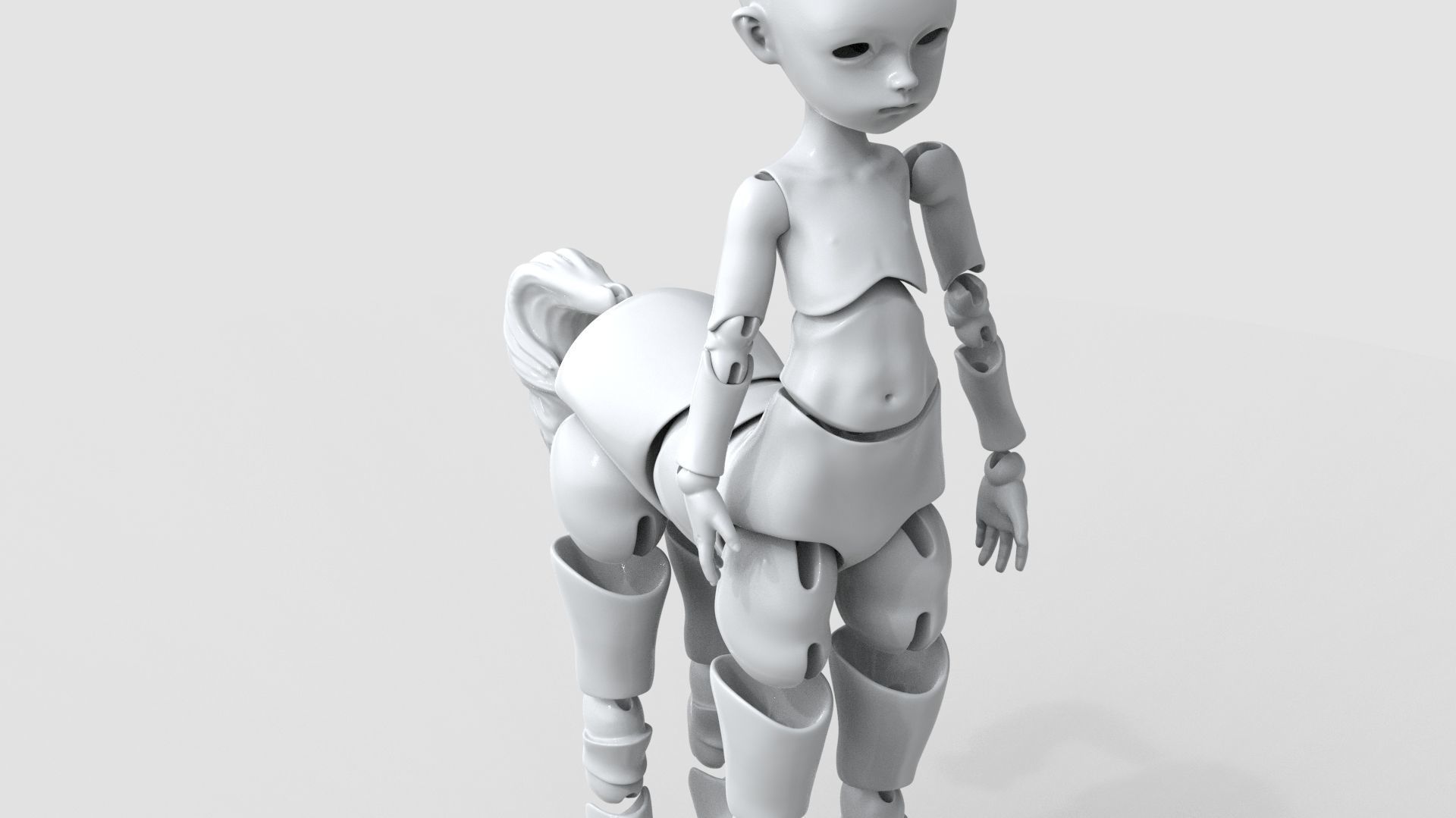 bjd movable joint doll Gracie centaur bjd ball joint doll 3D print model_3