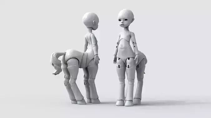 bjd movable joint doll Gracie centaur bjd ball joint doll 3D print model