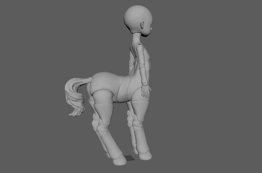 bjd movable joint doll Gracie centaur bjd ball joint doll 3D print model_25