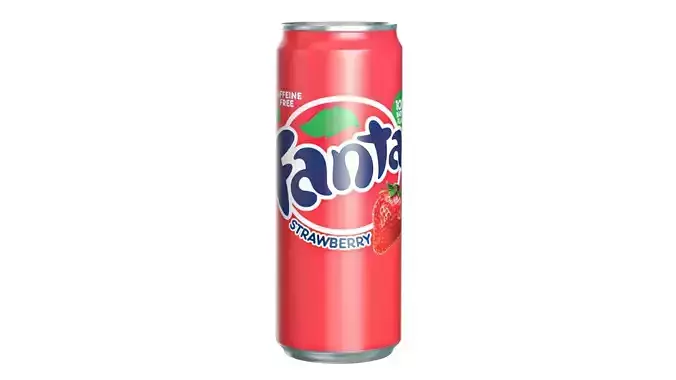 Fanta Strawberry Drink Can Sleek 330ml 07