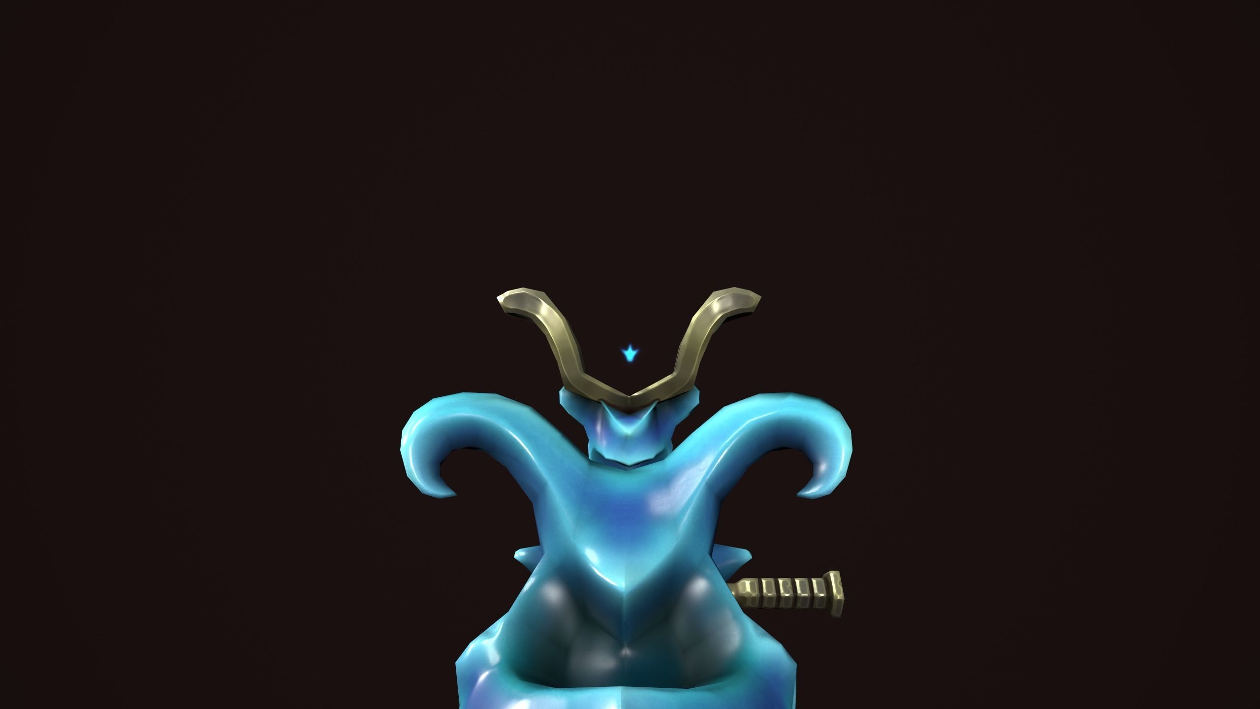 Rune assault rifle  Low-poly 3D model_13