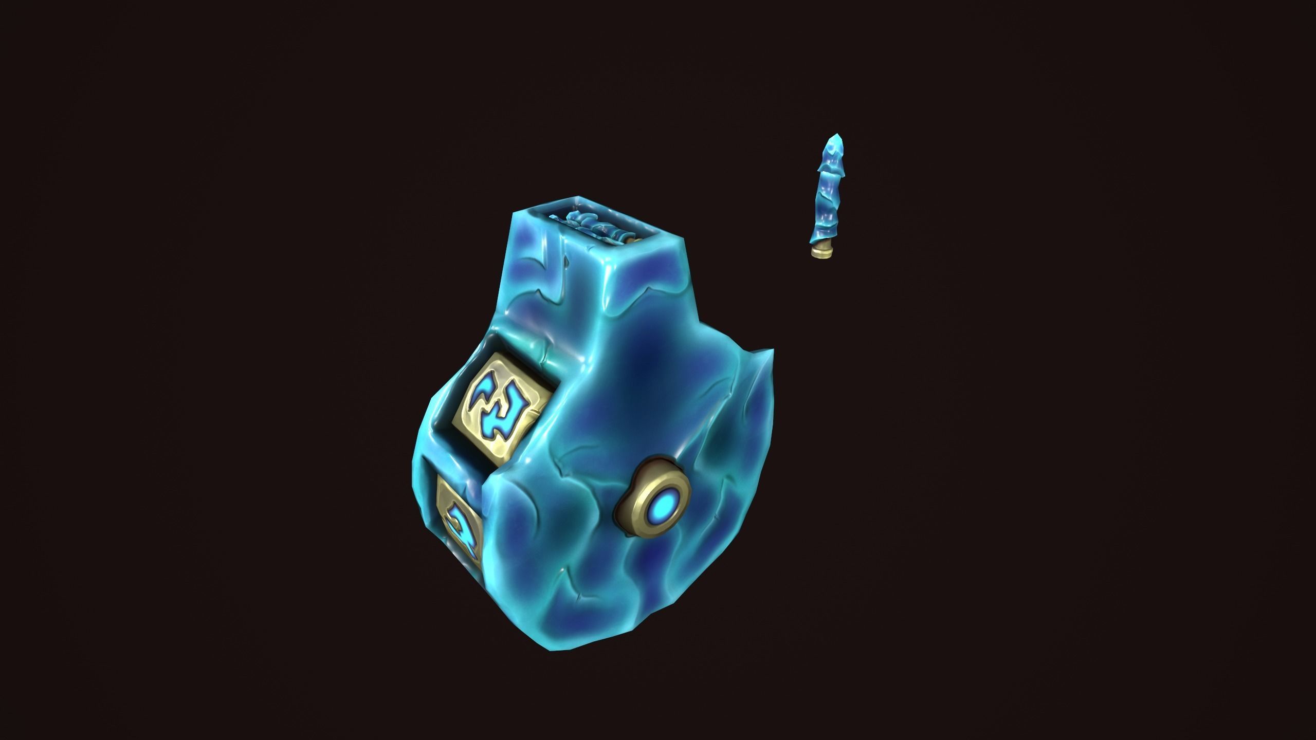 Rune assault rifle  Low-poly 3D model_15