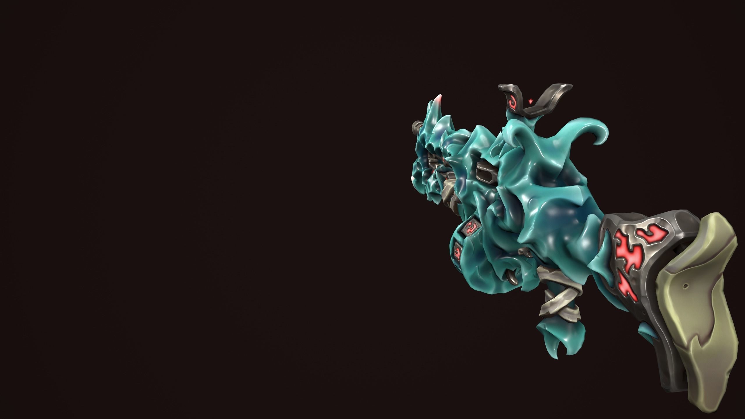 Rune assault rifle  Low-poly 3D model_12