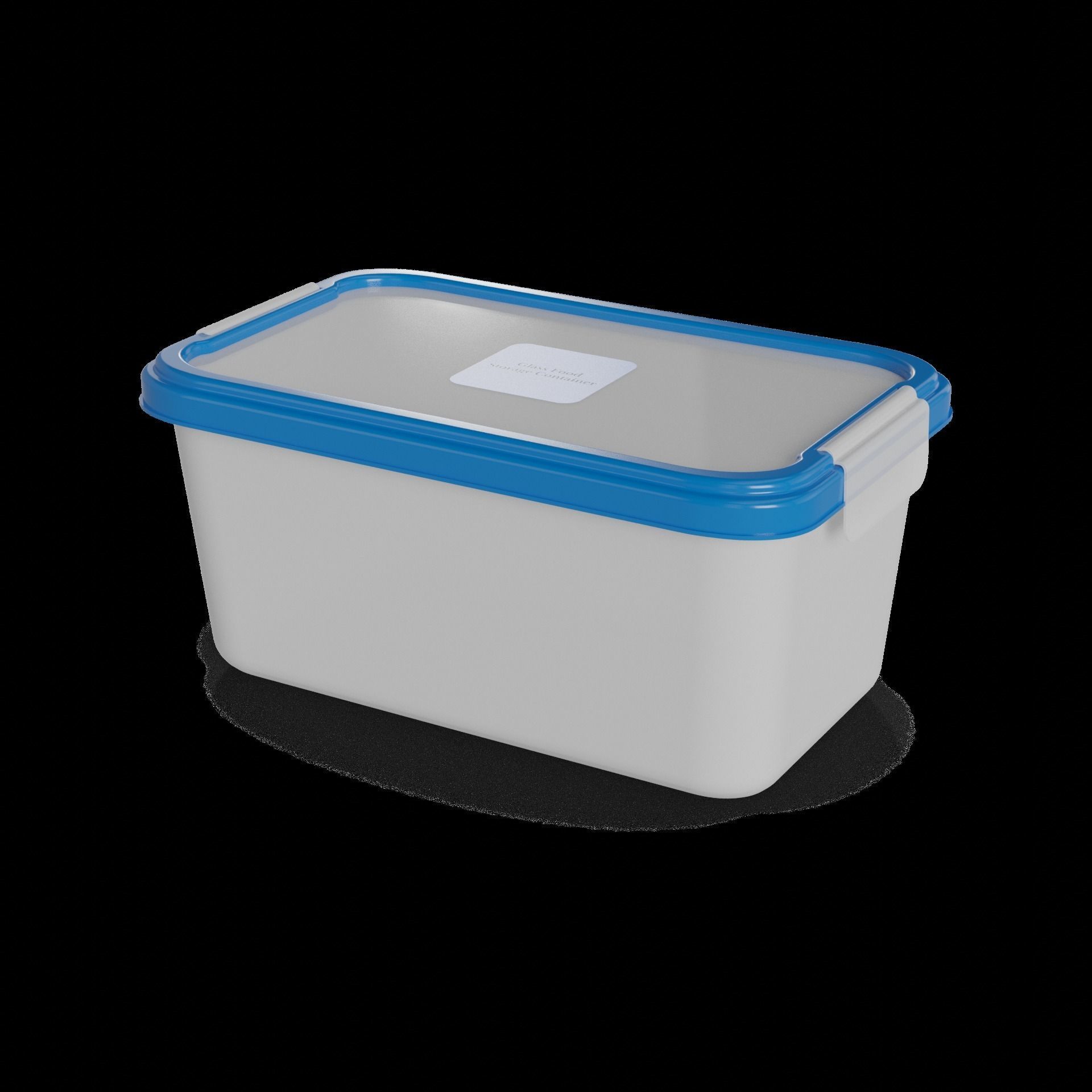 Food storage containers Glass Food Storage Container Set Low-poly 3D model_1