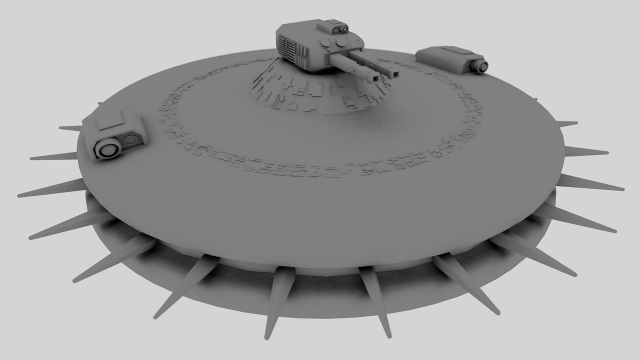 Science-fiction drone 3D model_2