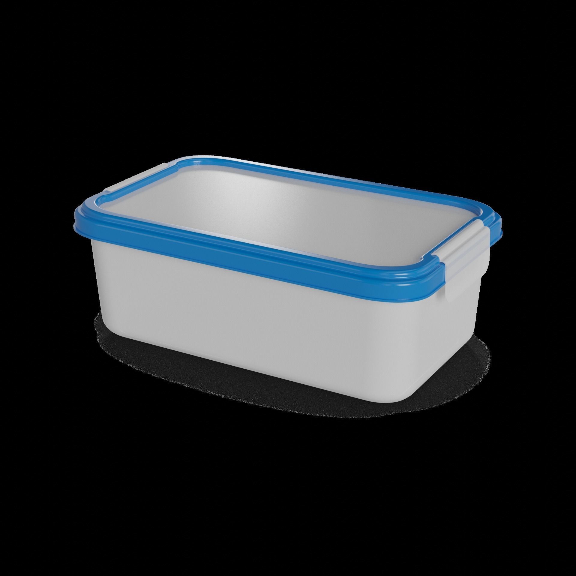 Food storage containers Plastic Food Storage Container Low-poly 3D model_1