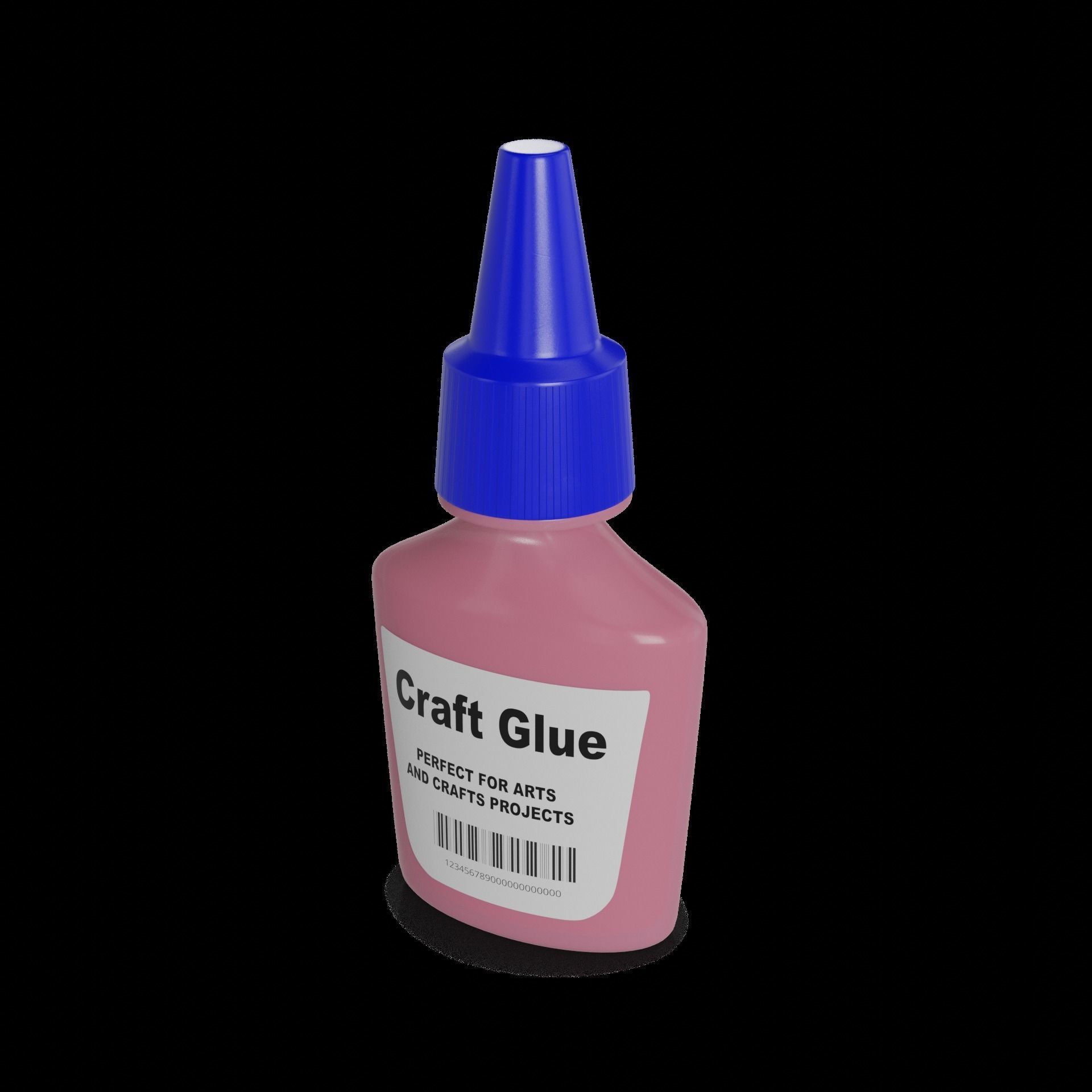 Glue Craft Glue Low-poly 3D model_1