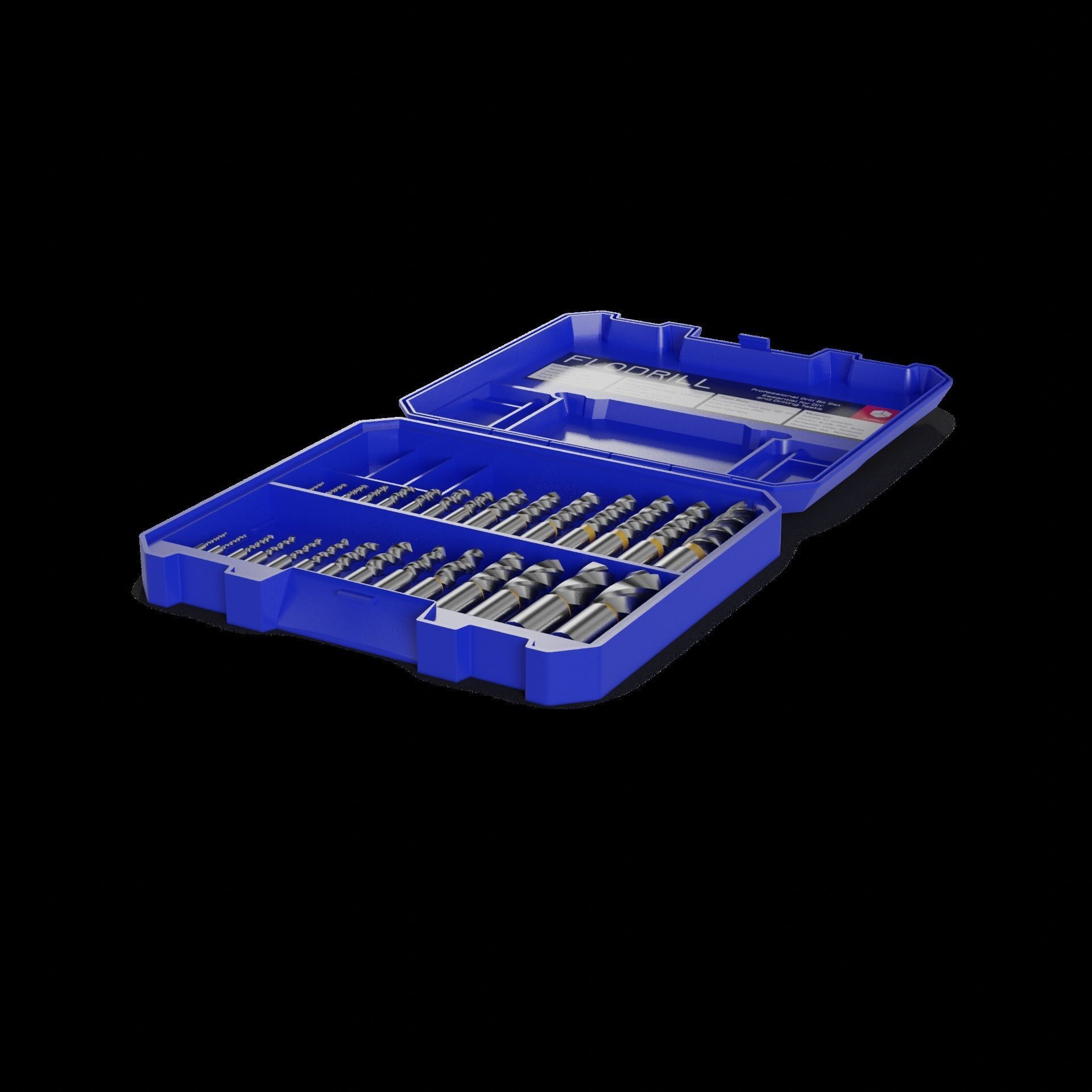 DIY essentials Drill Bit Set Low-poly 3D model_1