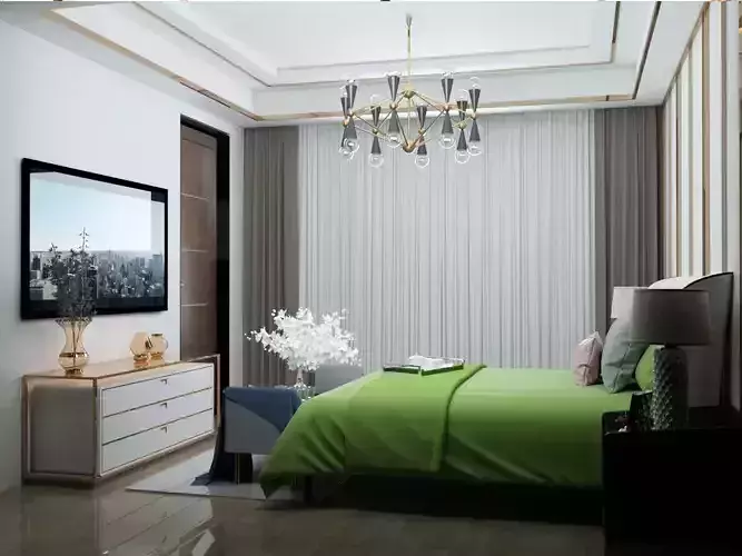 A Modern and Luxurious Bedroom Interior 