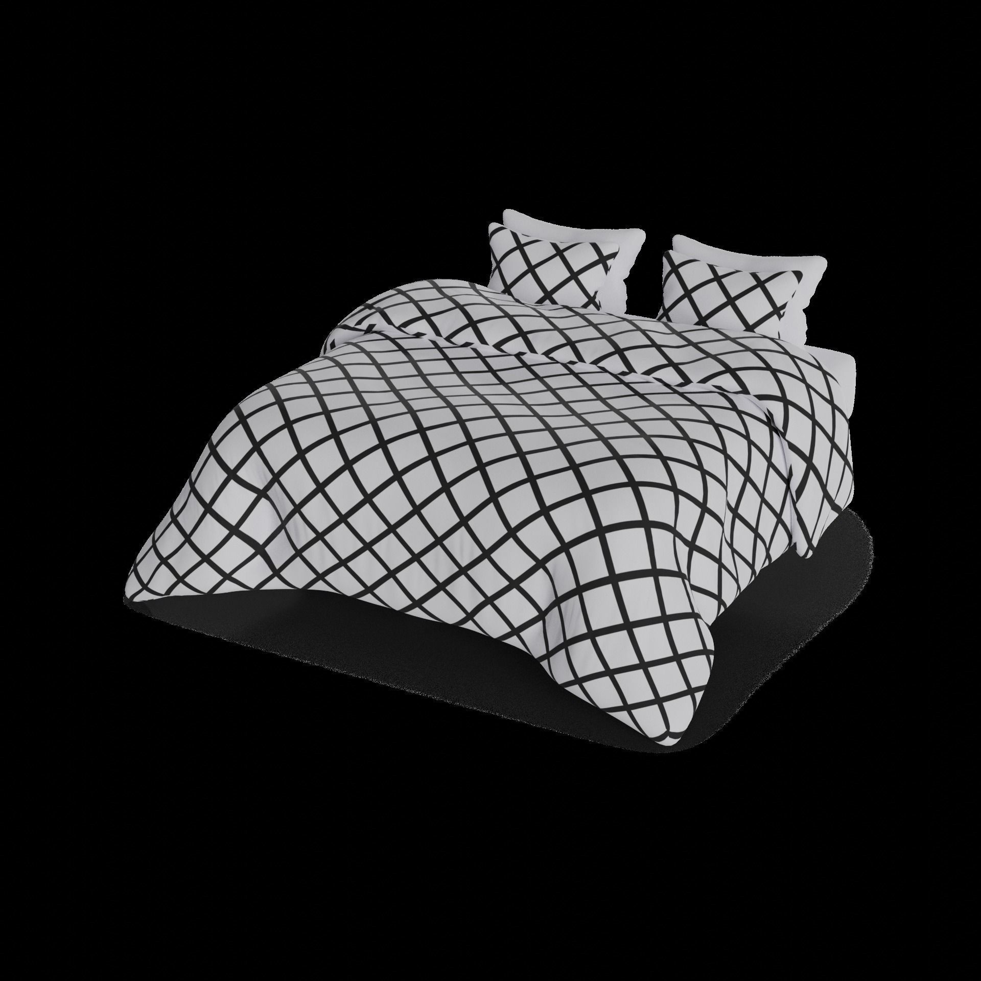 Bedding and bedding sets Comforter set 3D model_1