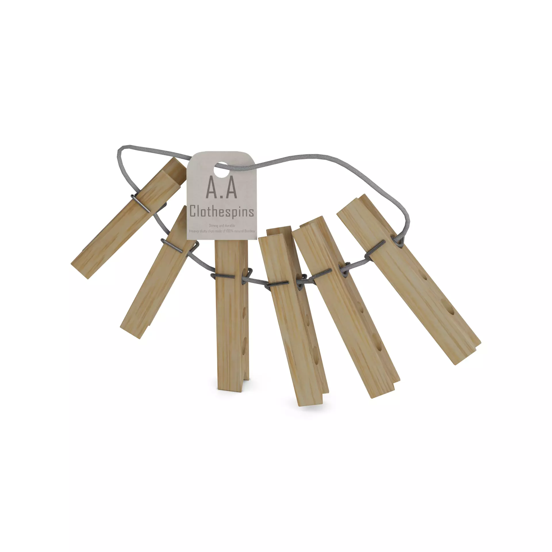 Clothing care Clothespins Low-poly 3D model