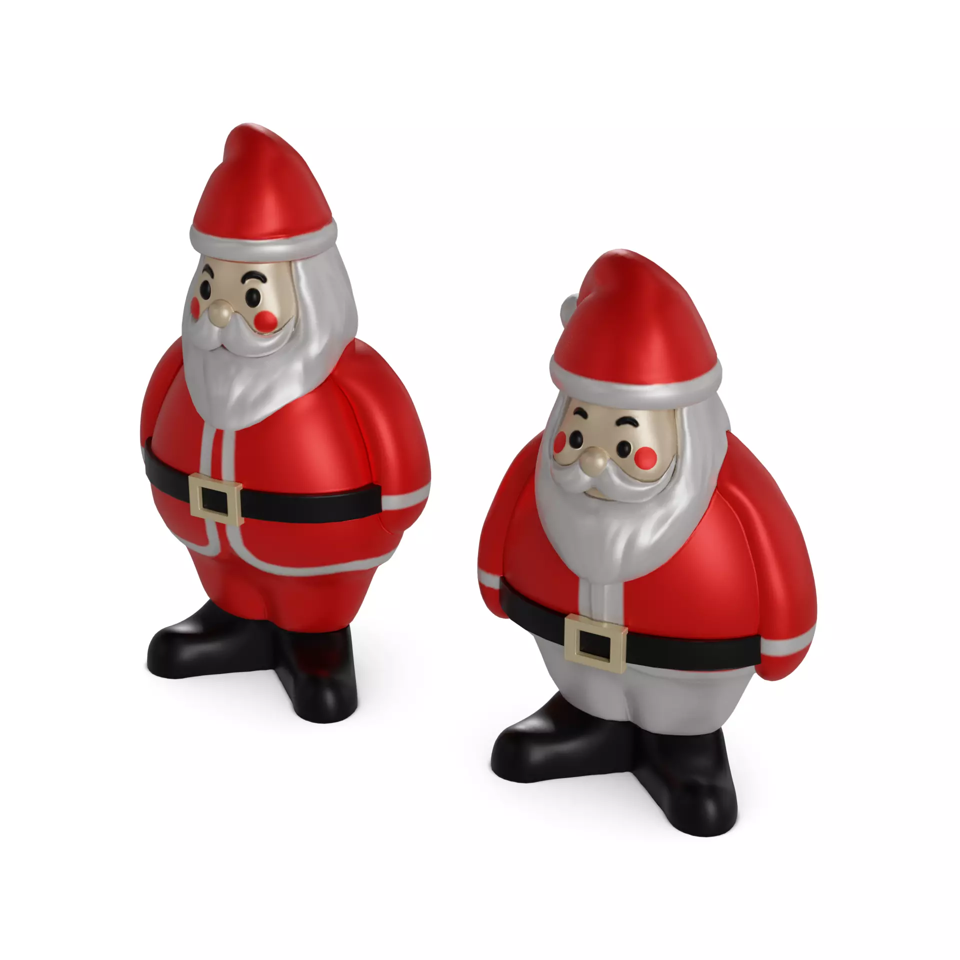 Festive accessories Santa Claus Salt and Pepper Shakers 3D model_0
