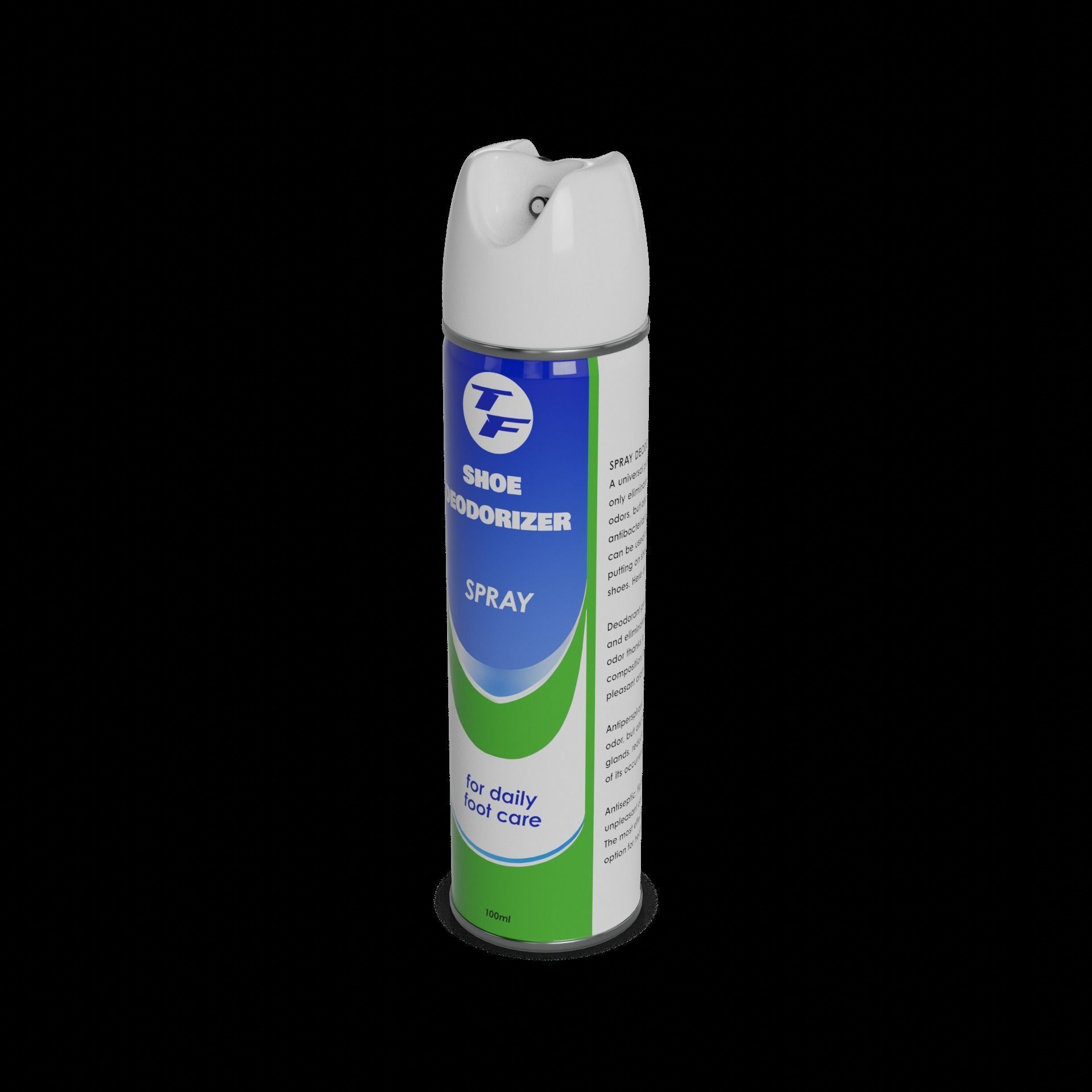 Footwear care Shoe Deodorizer Spray Low-poly 3D model_1