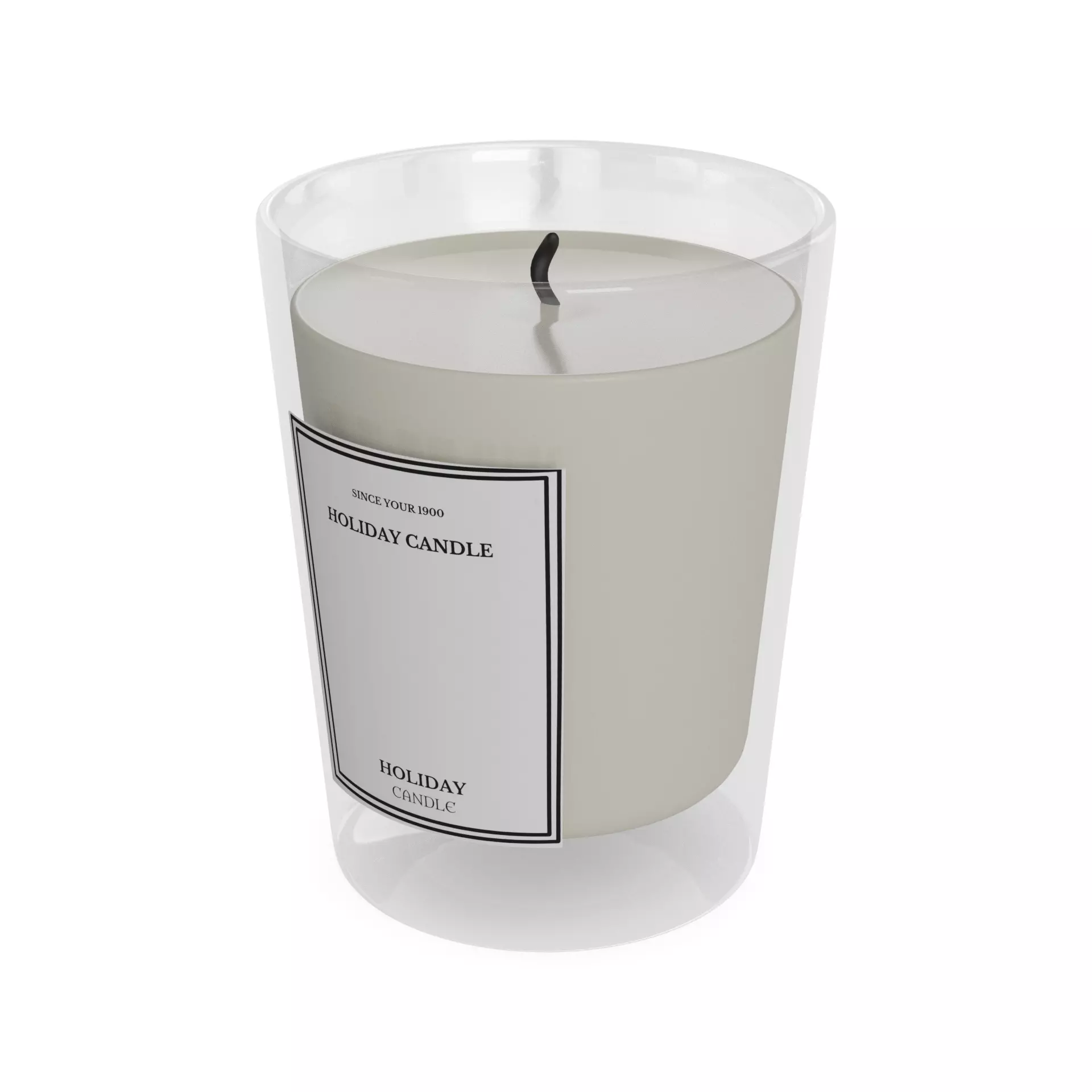 Festive accessories Holiday Scented Candle Low-poly 3D model_0