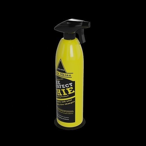 Car cleaning Tire Shine Spray Low-poly 3D model 2