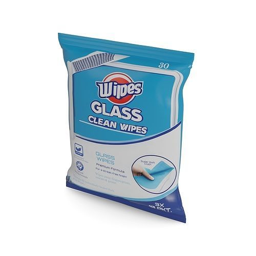 Other car care Glass Cleaner Wipes Low-poly 3D model