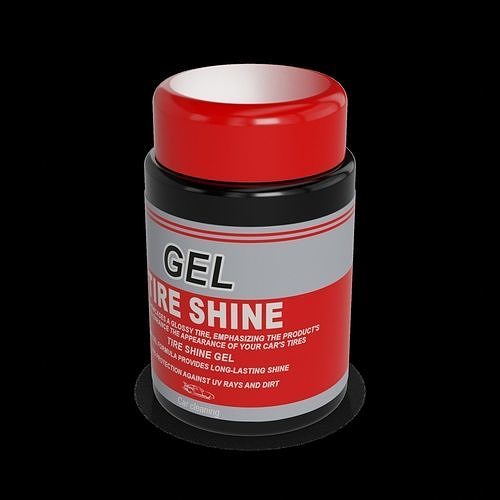 Car cleaning Tire Shine Gel Low-poly 3D model 2