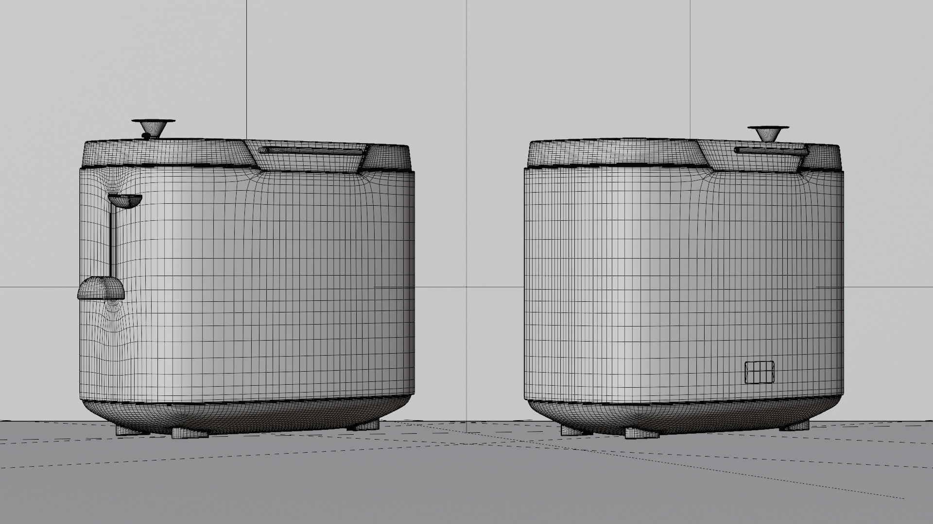 Kitchen appliances Bread Maker Low-poly 3D model_3