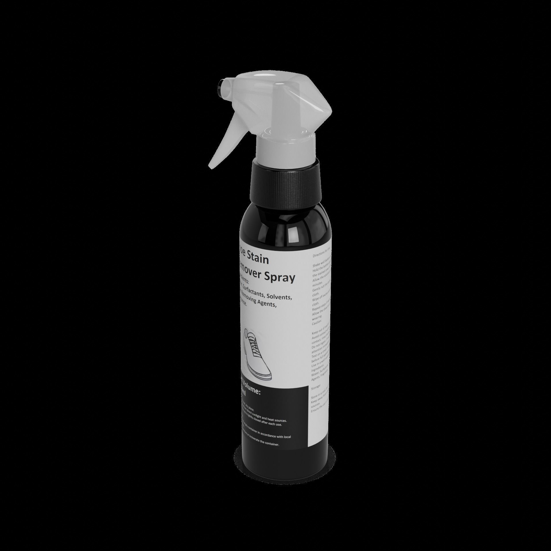 Footwear care Shoe Stain Remover Low-poly 3D model_1