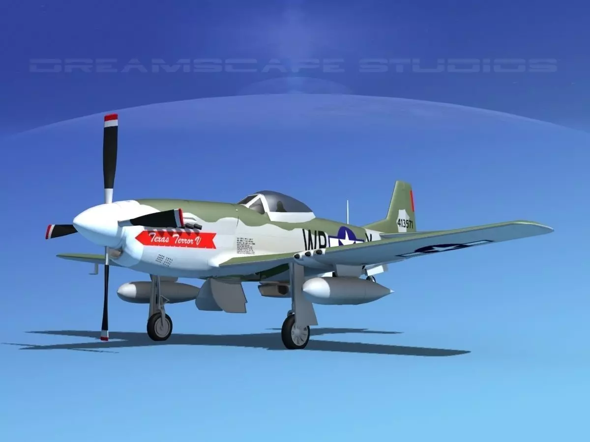 P-51D Mustang Texas Terror IV 3D model