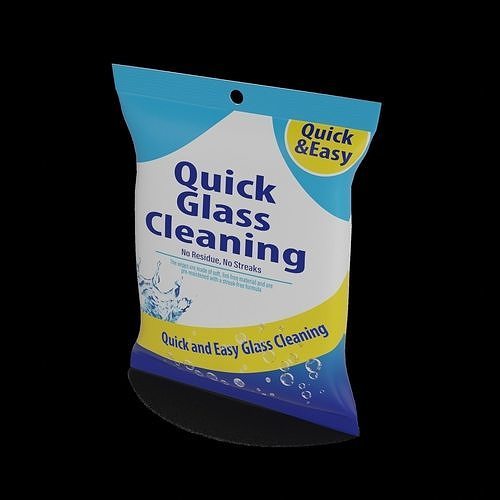 Other car care Glass Cleaner Wipes Low-poly 3D model 2