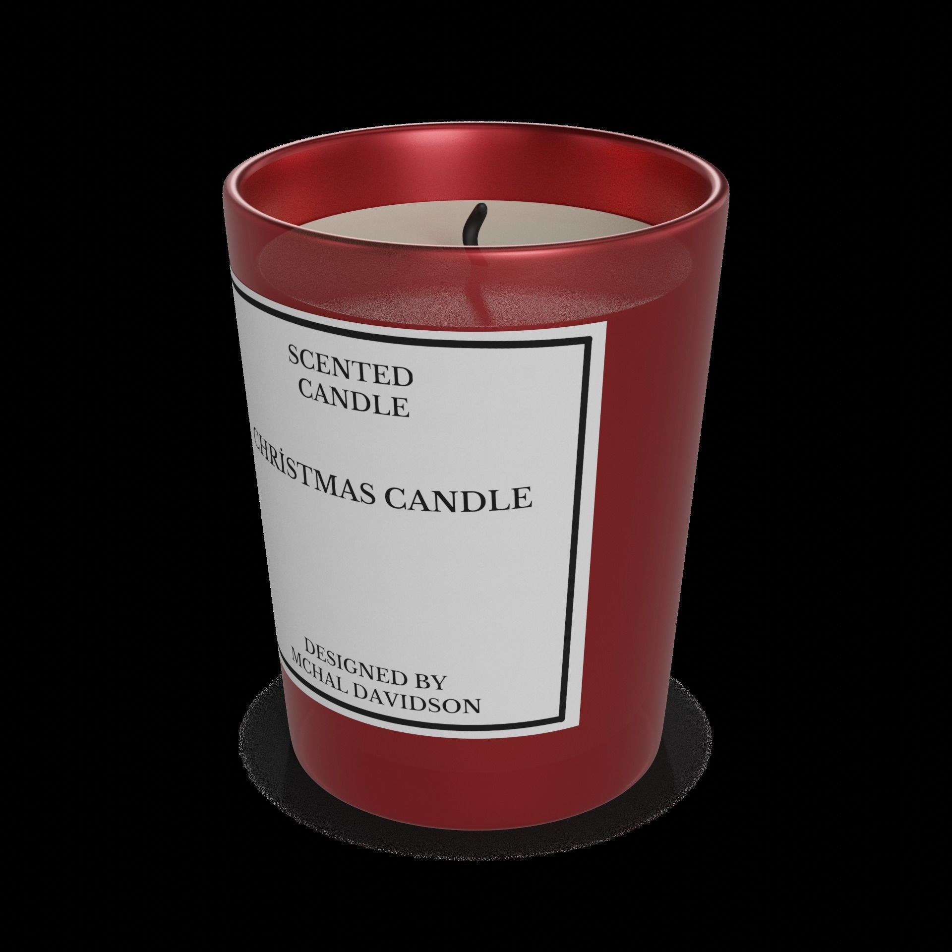 Festive accessories Christmas Candle Set Low-poly 3D model_1