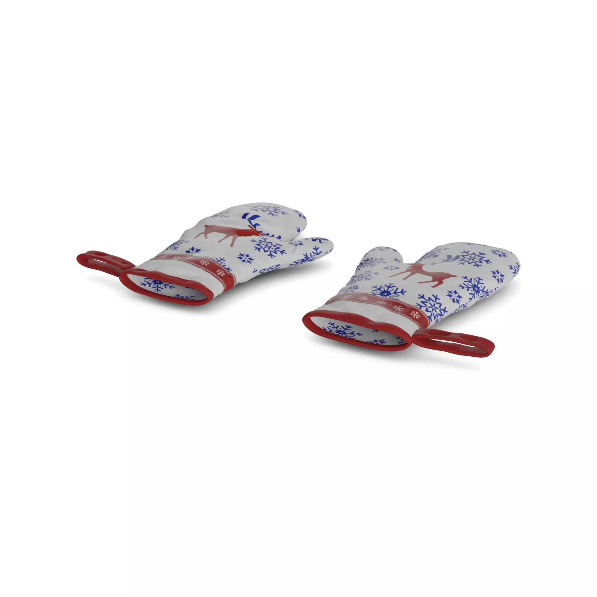 Festive accessories Holiday Oven Mitts 3D model_0