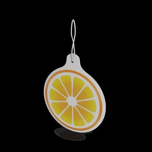 Car air fresheners Car Air Freshener - Citrus Burst Low-poly 3D model 2