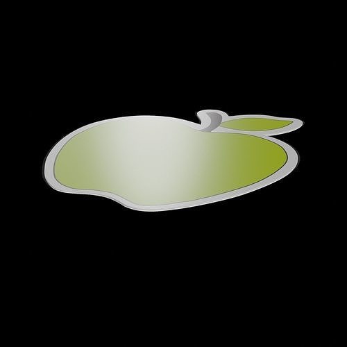 Car air fresheners Car Air Freshener - Fresh Apple Low-poly 3D model 2