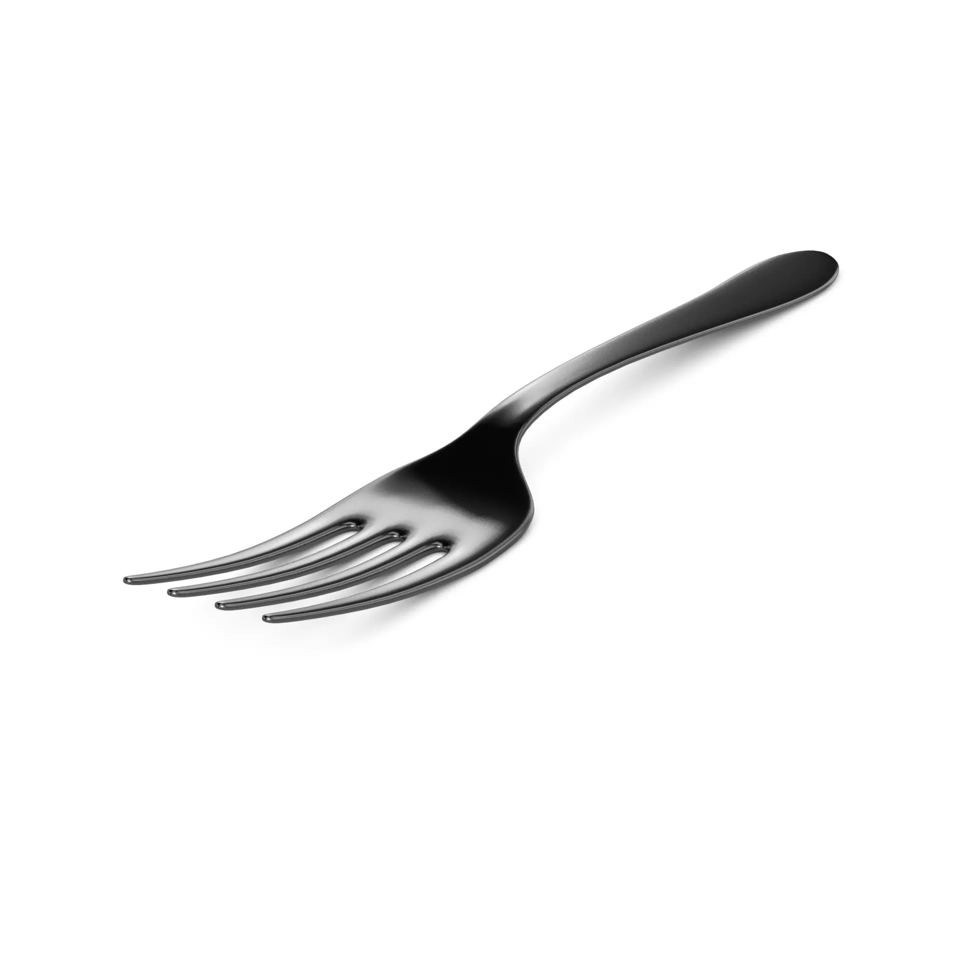 Cutlery Pastry Fork Low-poly 3D model_0