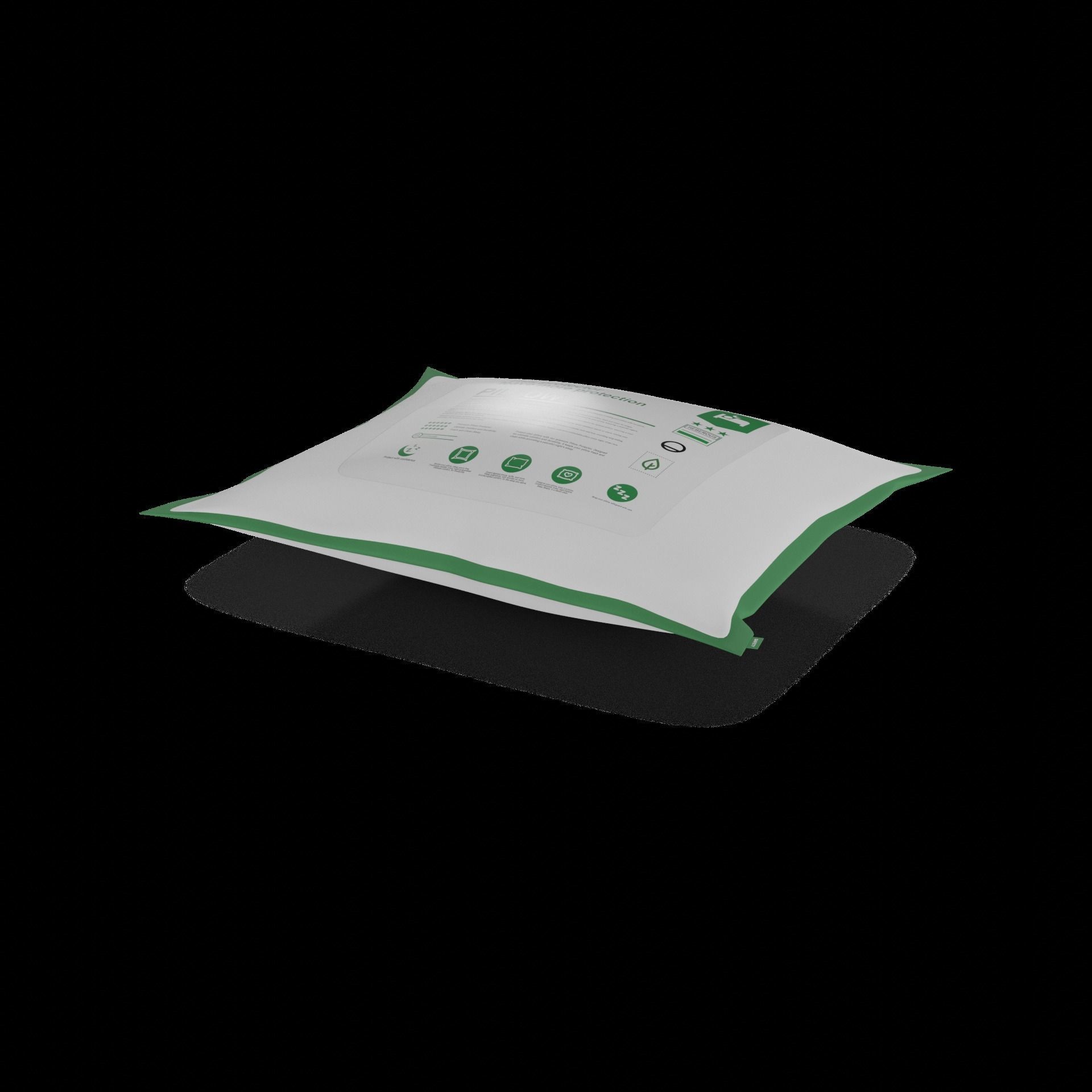 Bedding and bedding sets Pillow protector 3D model_1