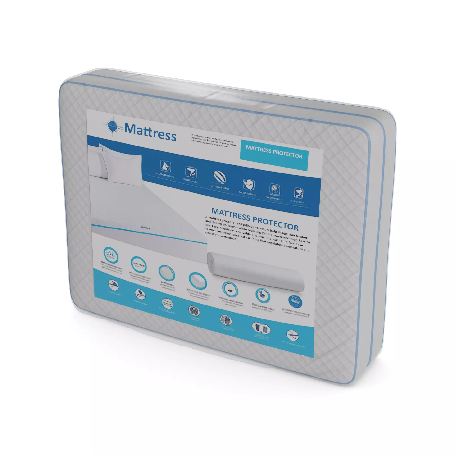 Bedding and bedding sets Mattress protector 3D model_0