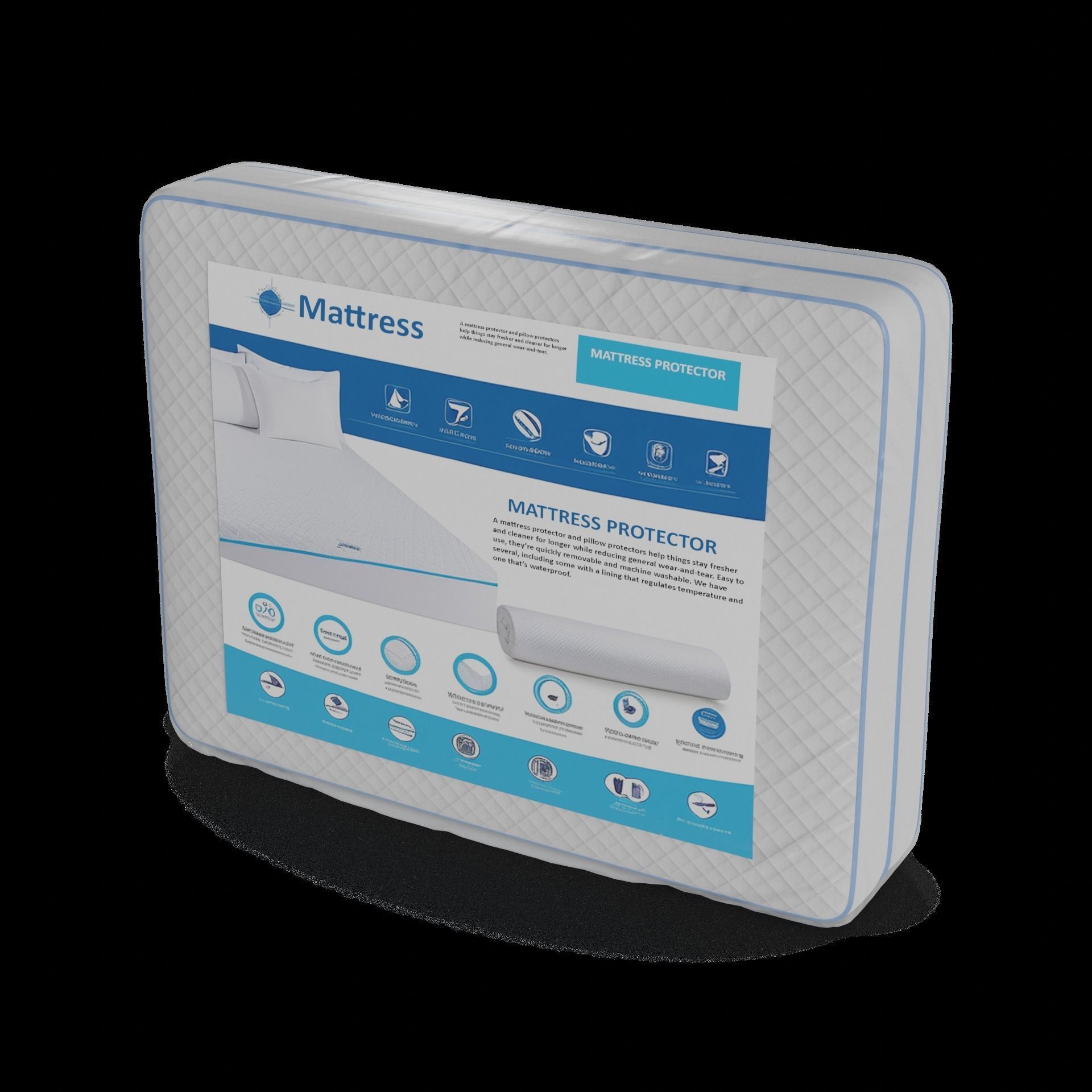 Bedding and bedding sets Mattress protector 3D model_1