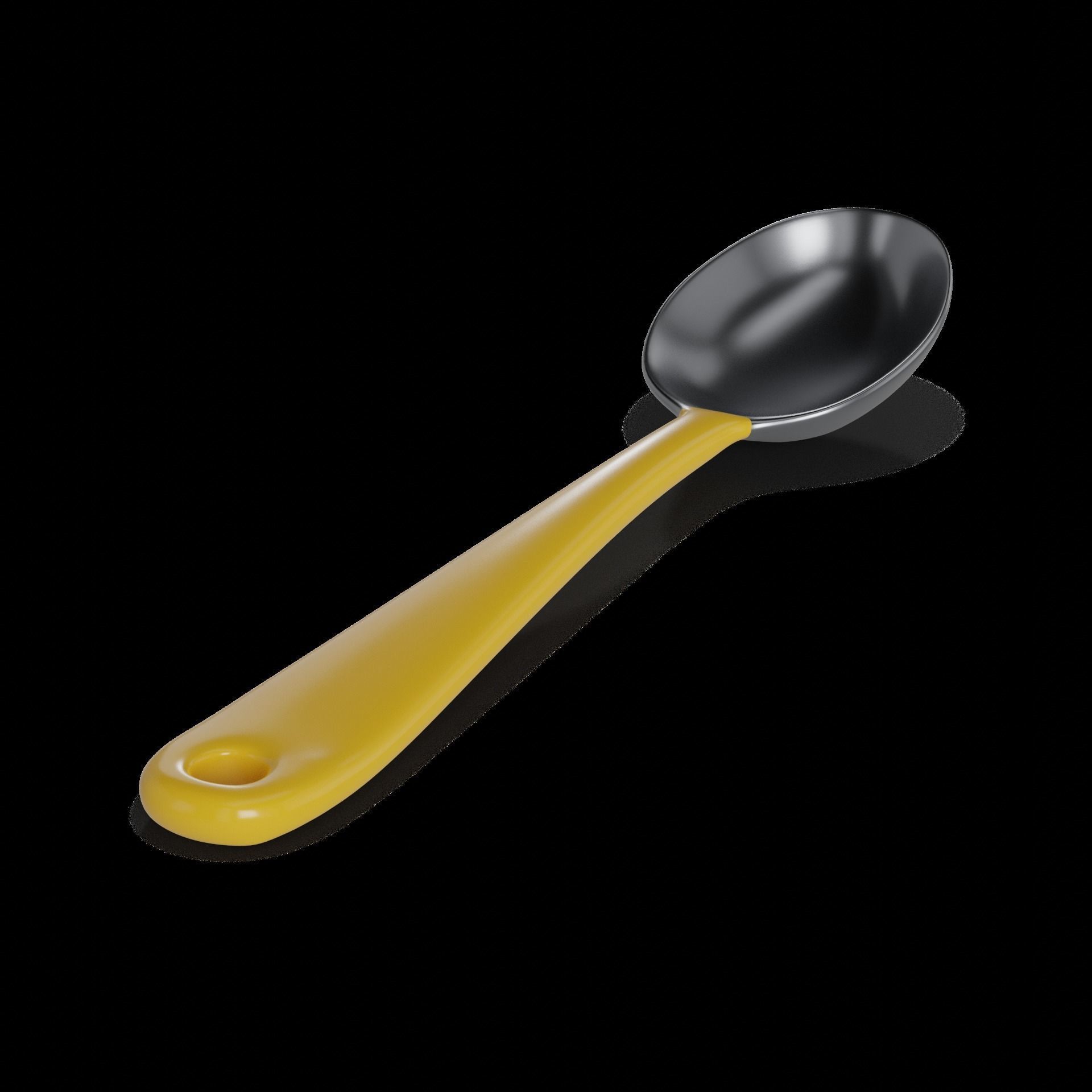 Cutlery Grapefruit Spoon Low-poly 3D model_1