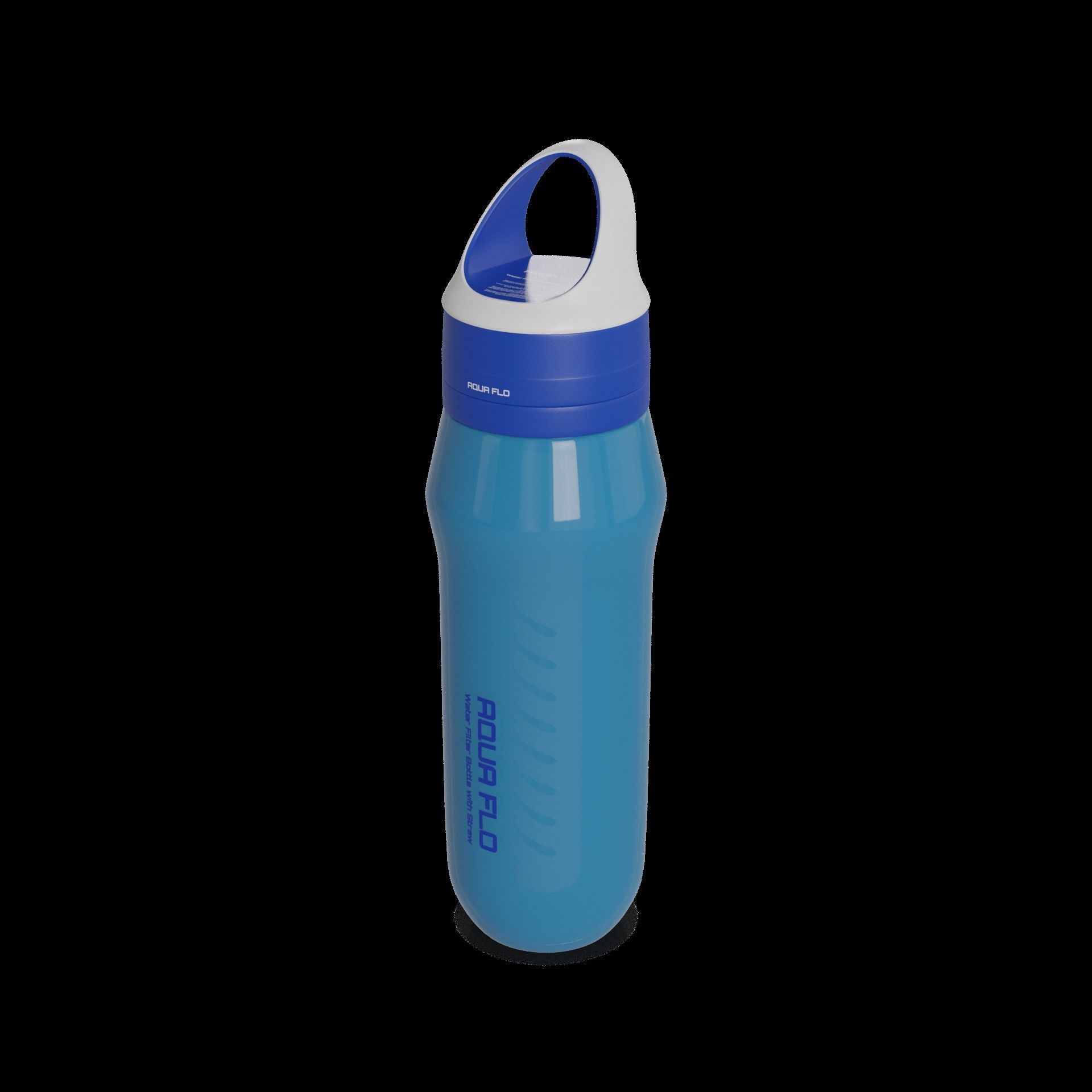 Water filters and accessories Water Filter Bottle with Straw 3D model_1