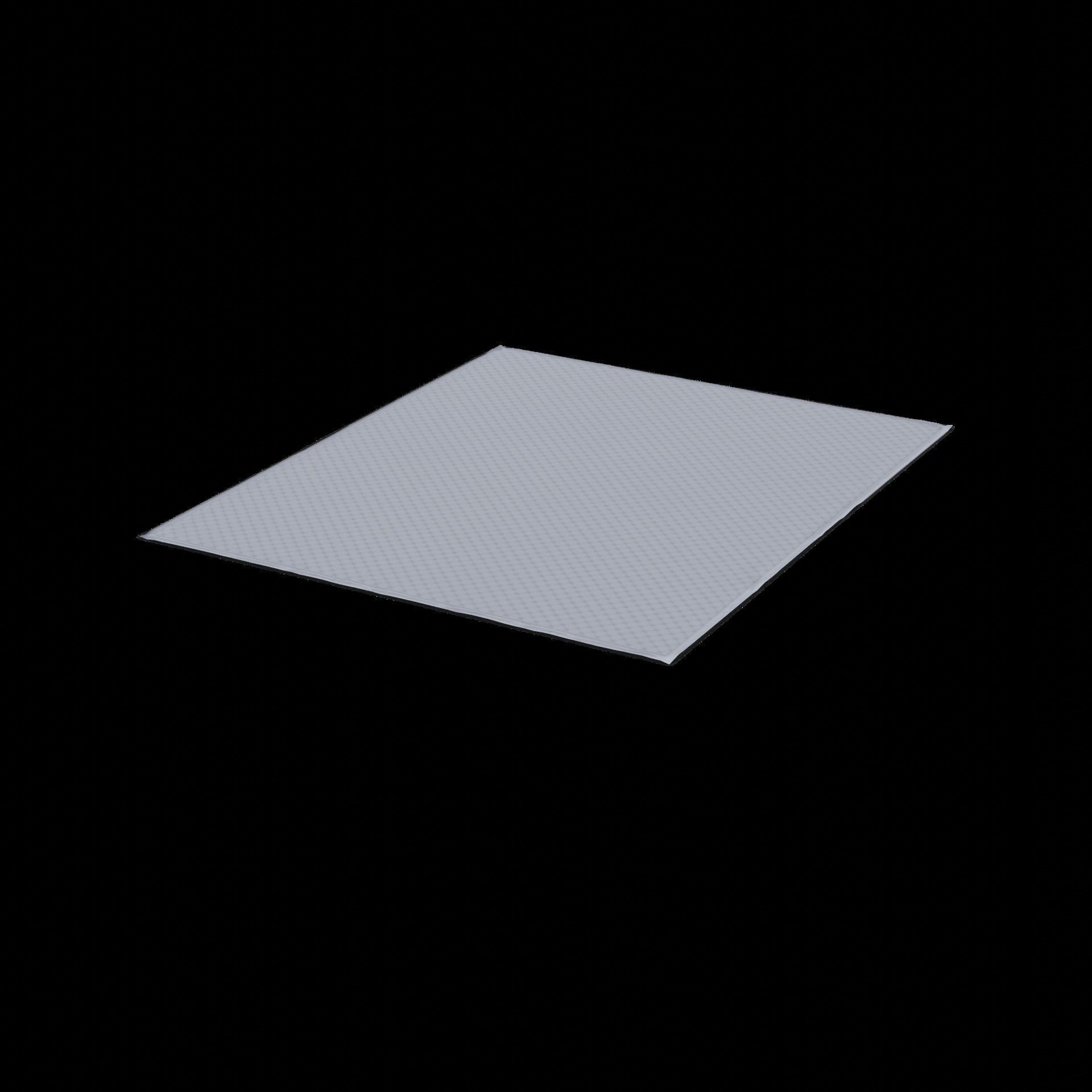 Blankets Quilted Throw Blanket Low-poly 3D model_1