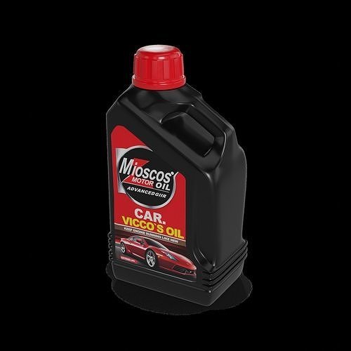 Oil and lubricants Car Care - Oil and Lubricants Low-poly 3D model 2