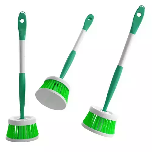 Bathroom accessories Toilet Brush and Holder Low-poly 3D model