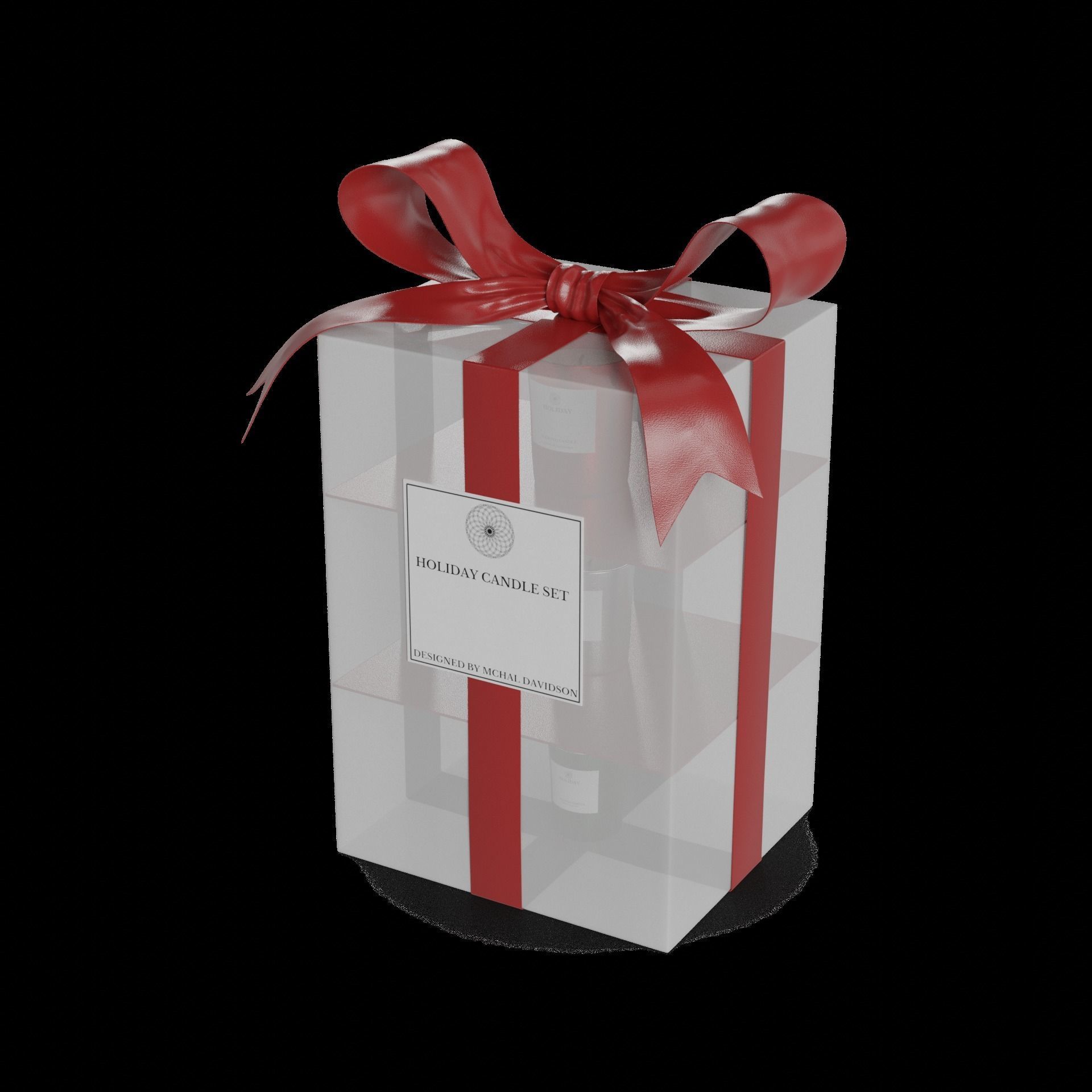 Festive accessories Holiday Candle Set 3D model_1