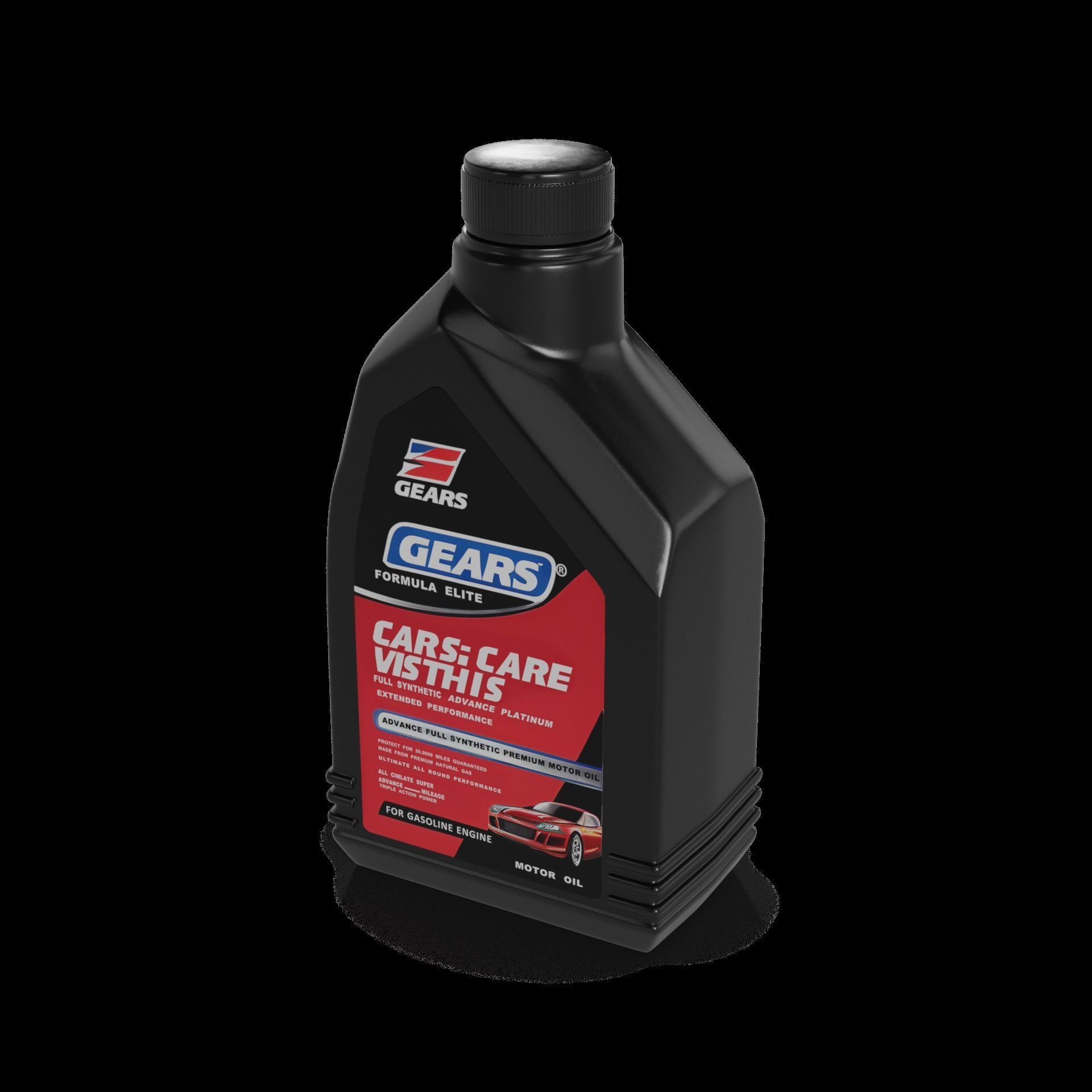 Oil and lubricants Car Care - Oil and Lubricants Low-poly 3D model_1